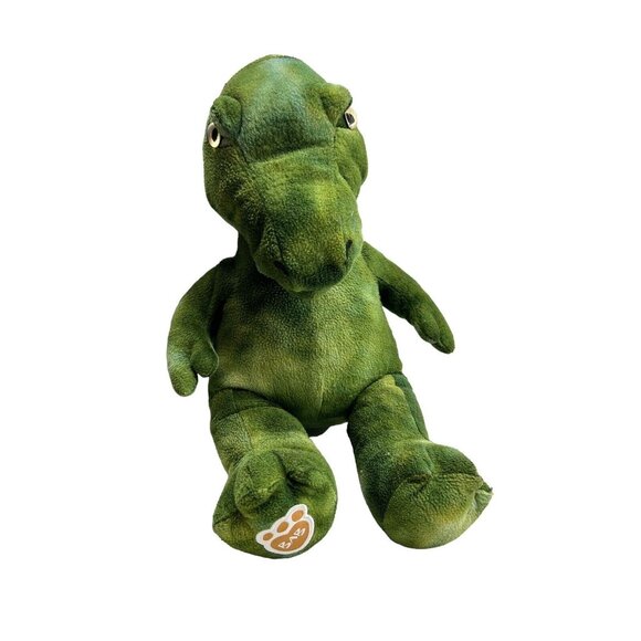 Build-A-Bear Workshop Green T-Rex Dinosaur 16" Plush Puppet BABW - Picture 3 of 7